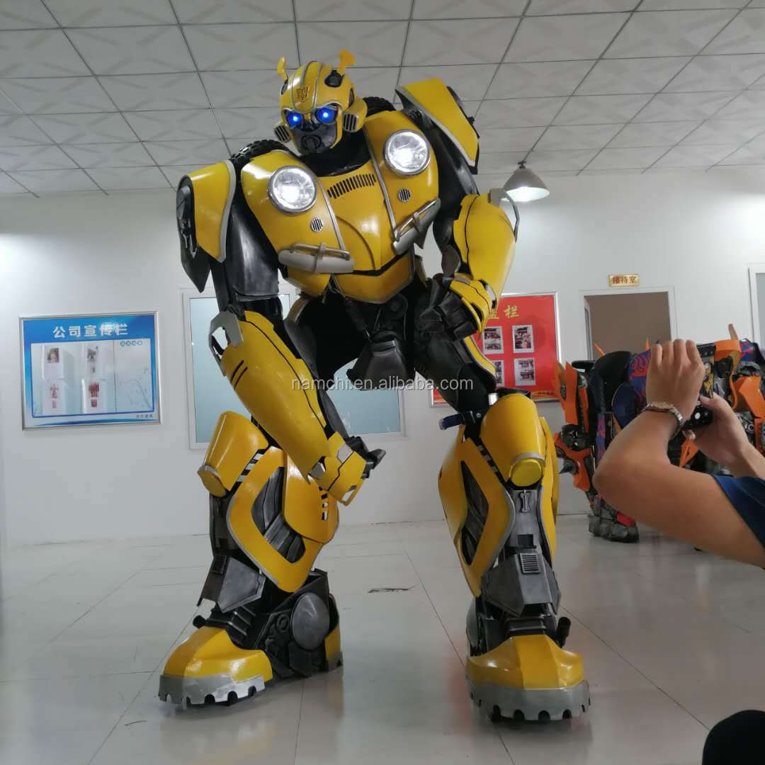 Life Size Realistic Yellow Armor Robot Suits Costume