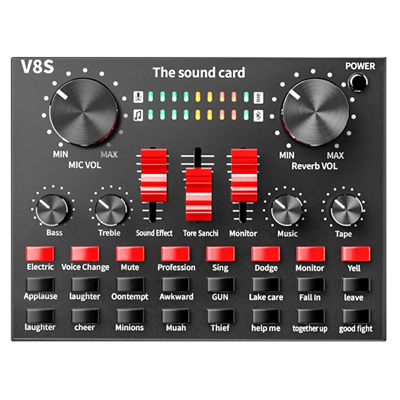 Внешняя звуковая стереокарта v8s 7,1 с usb, звуковая карта с интерфейсом для студийной записи