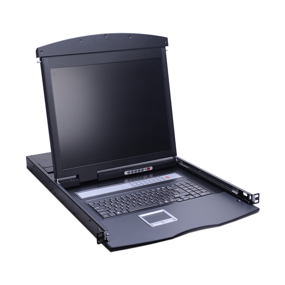Экономия затрат 1280*1024 @ 60 Гц 1U высота 16 портов 19 дюймов CAT5 KVM консоль LCD
