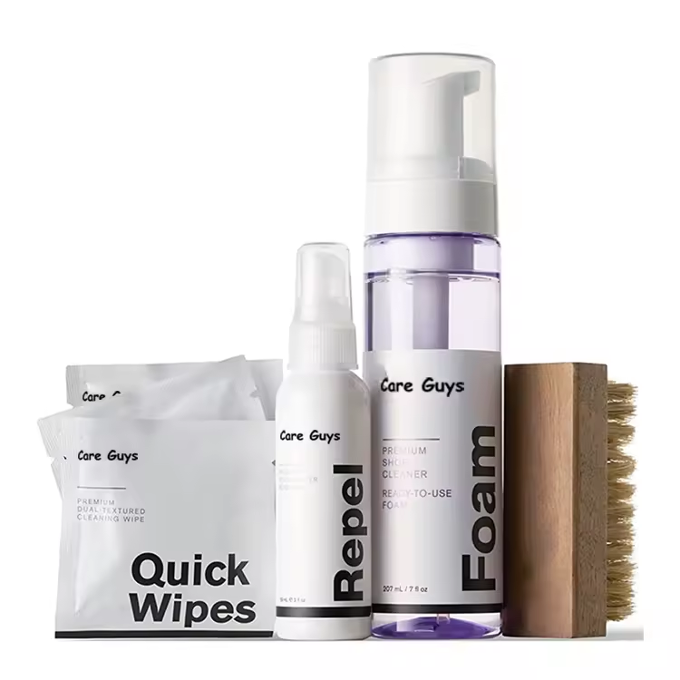SHOE CLEANING FOAM KIT all purpose cleaner and shoe wipes for various athletic and canvas shoe surfaces simple and efficient