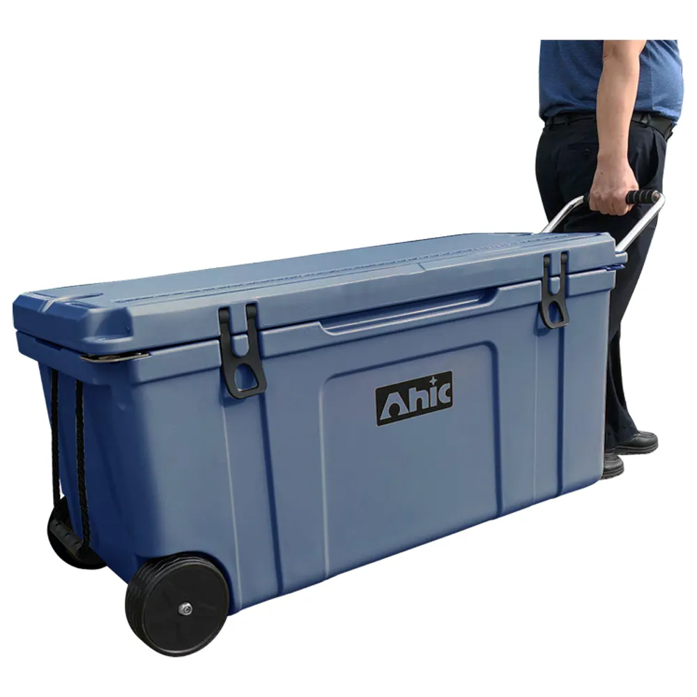 Large Capacity Ice Box Rotomolded Plastic Ahic Wheeled Cooler