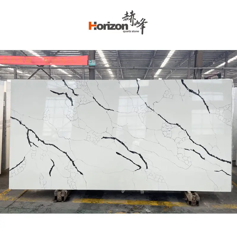 Horizon Made In China Sell Well Quartz Stone Slab Quartz Crystal White Quartz Kitchen Countertop