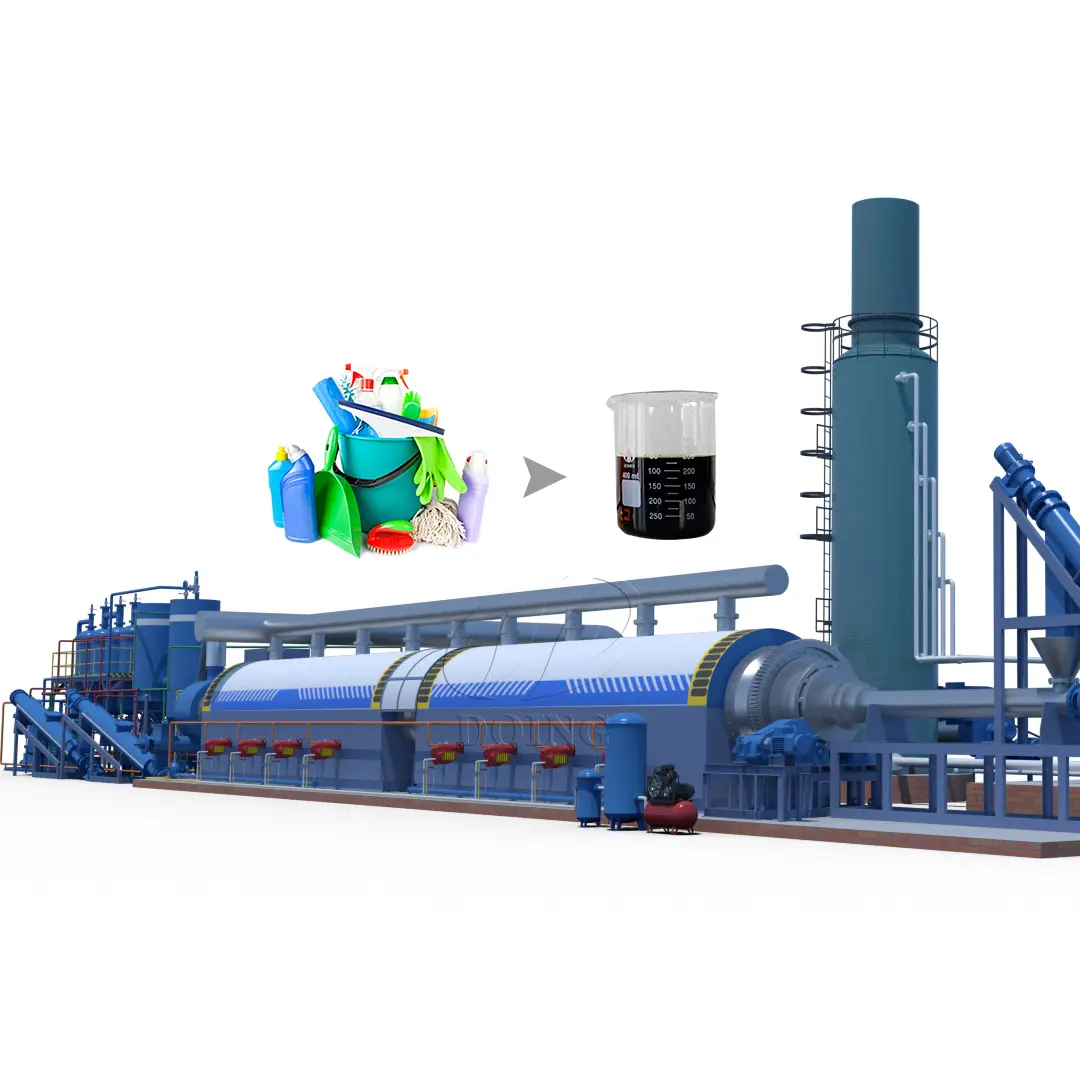 20tpd Continuous pyrolysis plant recycling waste tyre plastic oil sluge and other medical wastes into oil