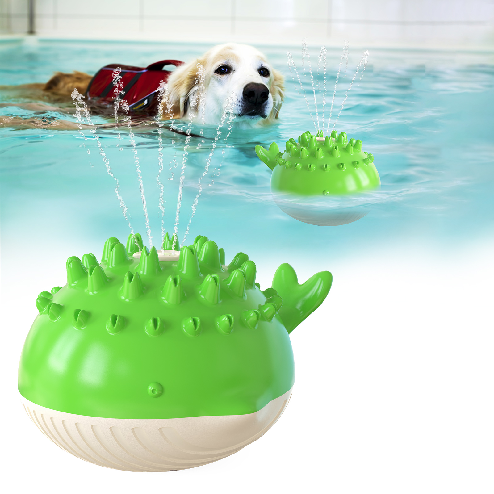 Smart Water Spray Toy Crocodile Shape Multi-functional Water Float Toy With Molar Teeth Cleaning Toothbrush Dropshipping