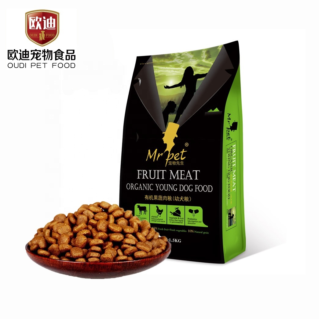 Factory direct sale Mr.pet series vegetable and fruit mini medium large breed dry dog puppy food