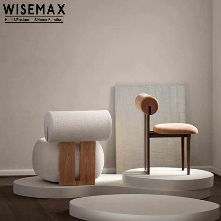 Мебель WISEMAX в скандинавском стиле, специальный дизайн, мягкая обивка из массива дерева и ткани, стул для отдыха, стул Тедди