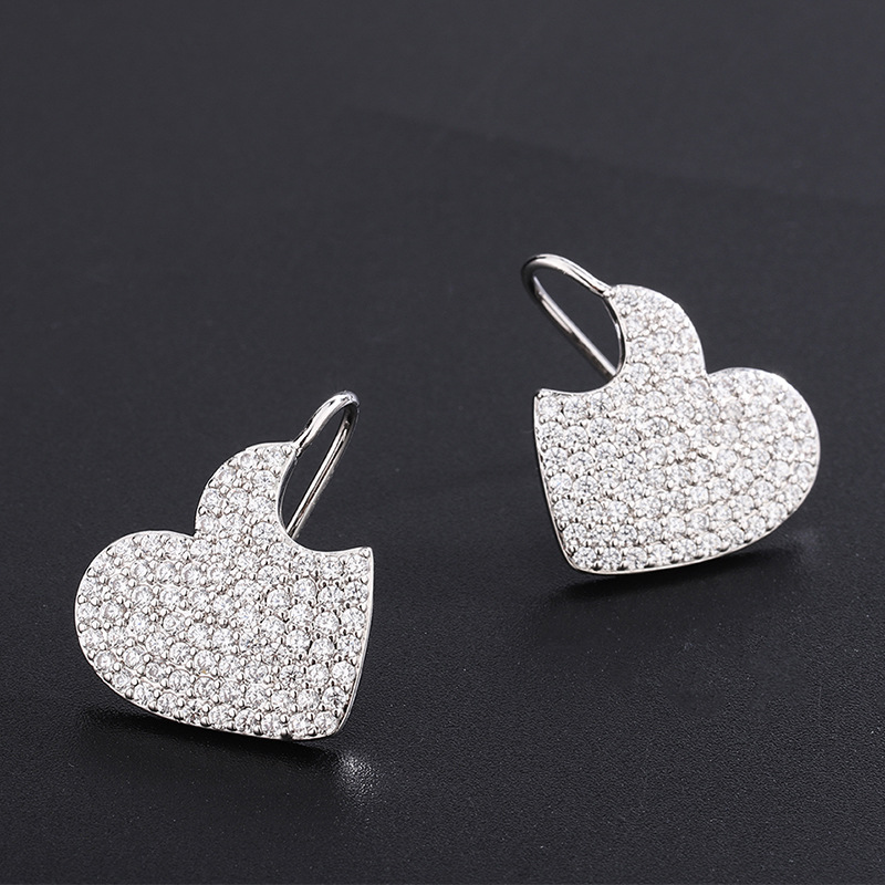 2021 New Fashion Hip Hop Jewelry For Women Circle Earring Iced Out Cz Cubic Zirconia Earring Round Hoop Earrings