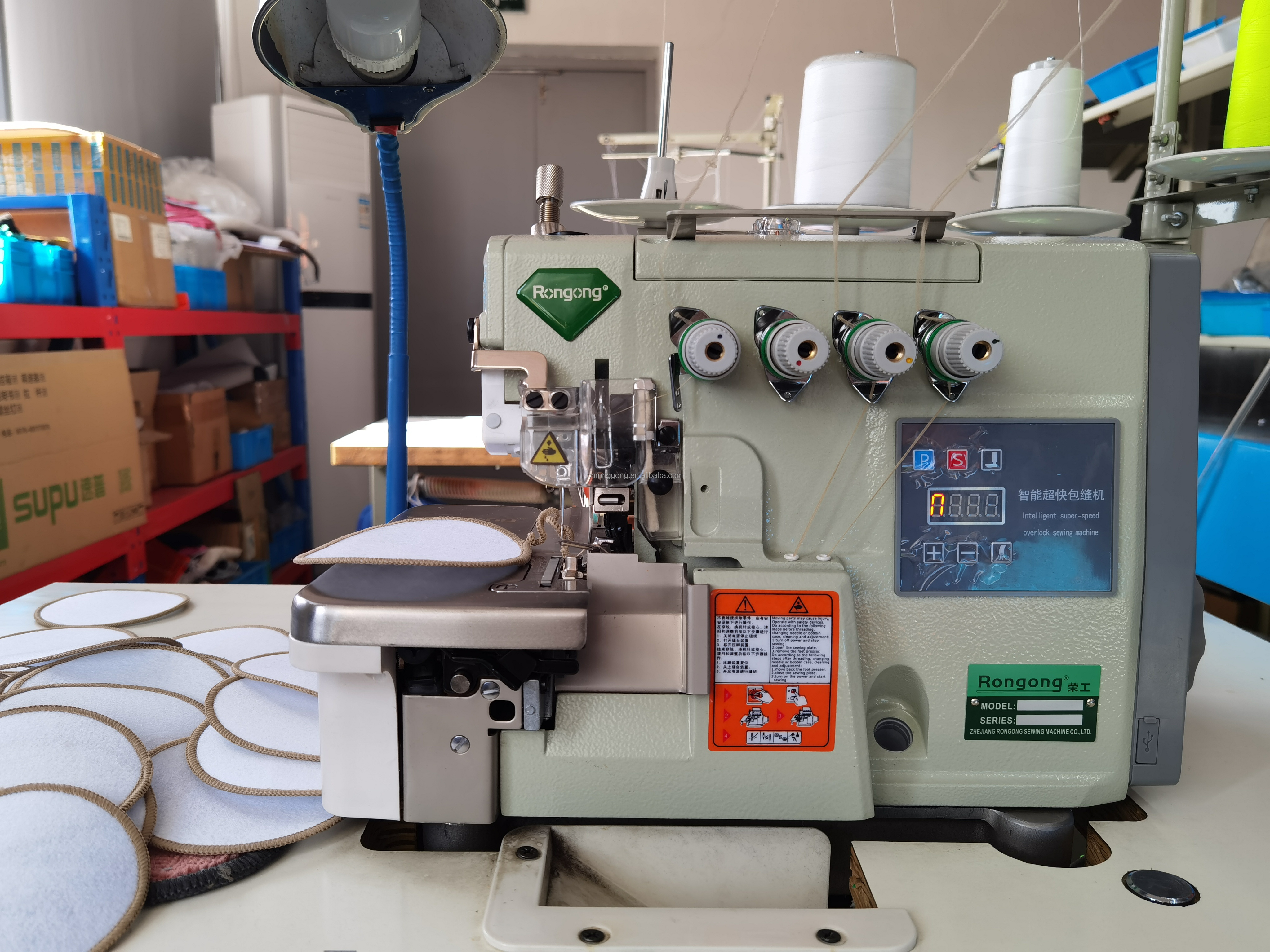 ronmack rongong direct drive overlock sewing machine narrow seam for epaulet