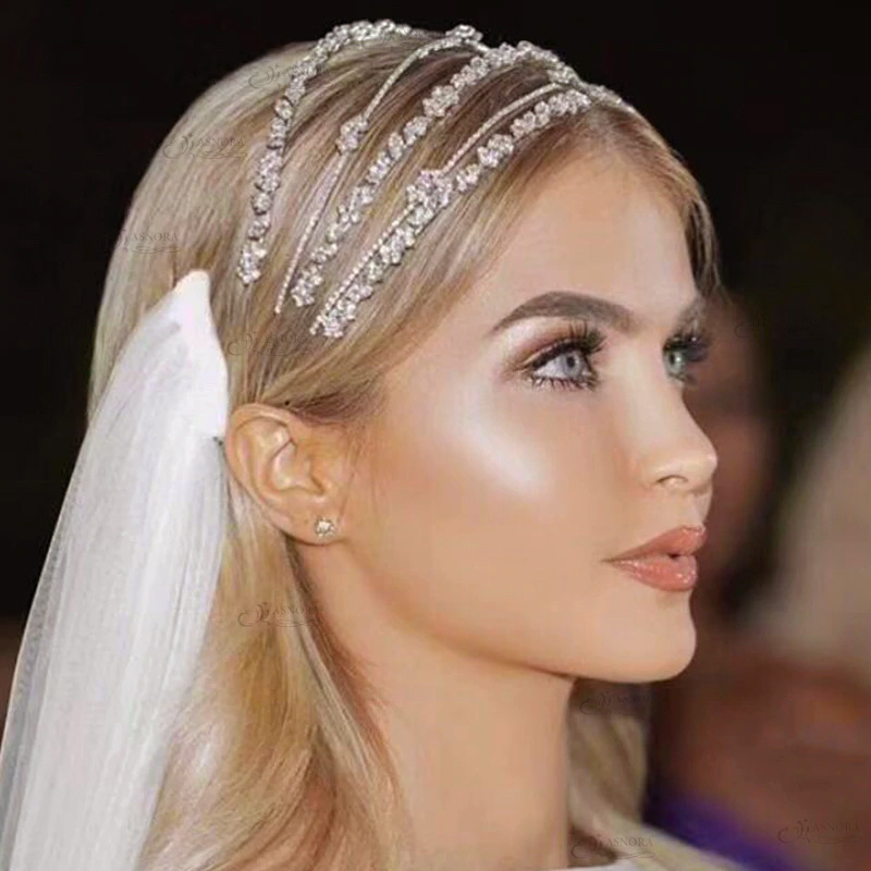 Zircon Crystal Rhinestones Wedding dress Hair Accessories Bridal Hair Band Headdress