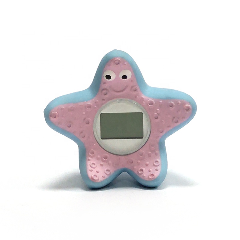 Factory Customized Wholesale Cartoon Starfish Intelligent Electronic Thermometer Automatic Temperature Baby Bath Thermometer