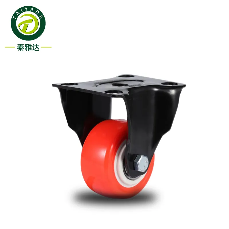 Wholesale TYD 2IN/50MM PVC Furniture Industry Black Red Swivel Castor Wheels With Caster For Trolley Hardware