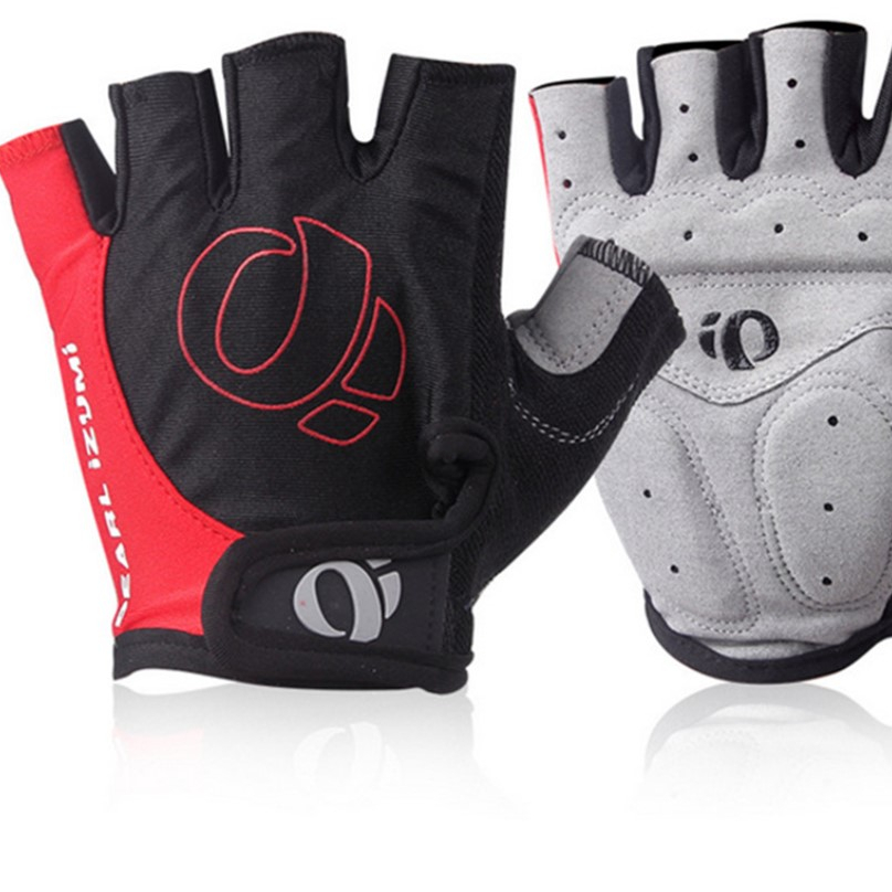 One-word Half-finger Gloves Bicycle Half-finger Gloves Cycling Silicone Microfiber Breathable Shock-absorbing Short Gloves
