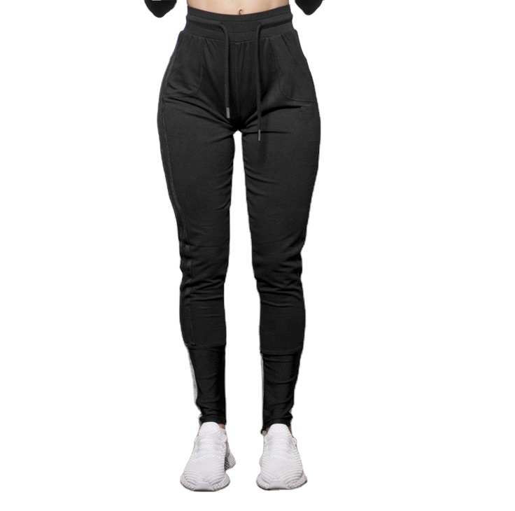 Для женщин высокая Талия тренажерный зал jogger Брюки логотип печати бег training пот брюки тренировки снизу оптовая продажа