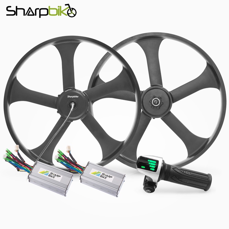 Электрический трехколесный велосипед Sharpbike, 26 дюймов, Магниевый сплав, моторное колесо 48 в 1000 Вт для электрического прицепа