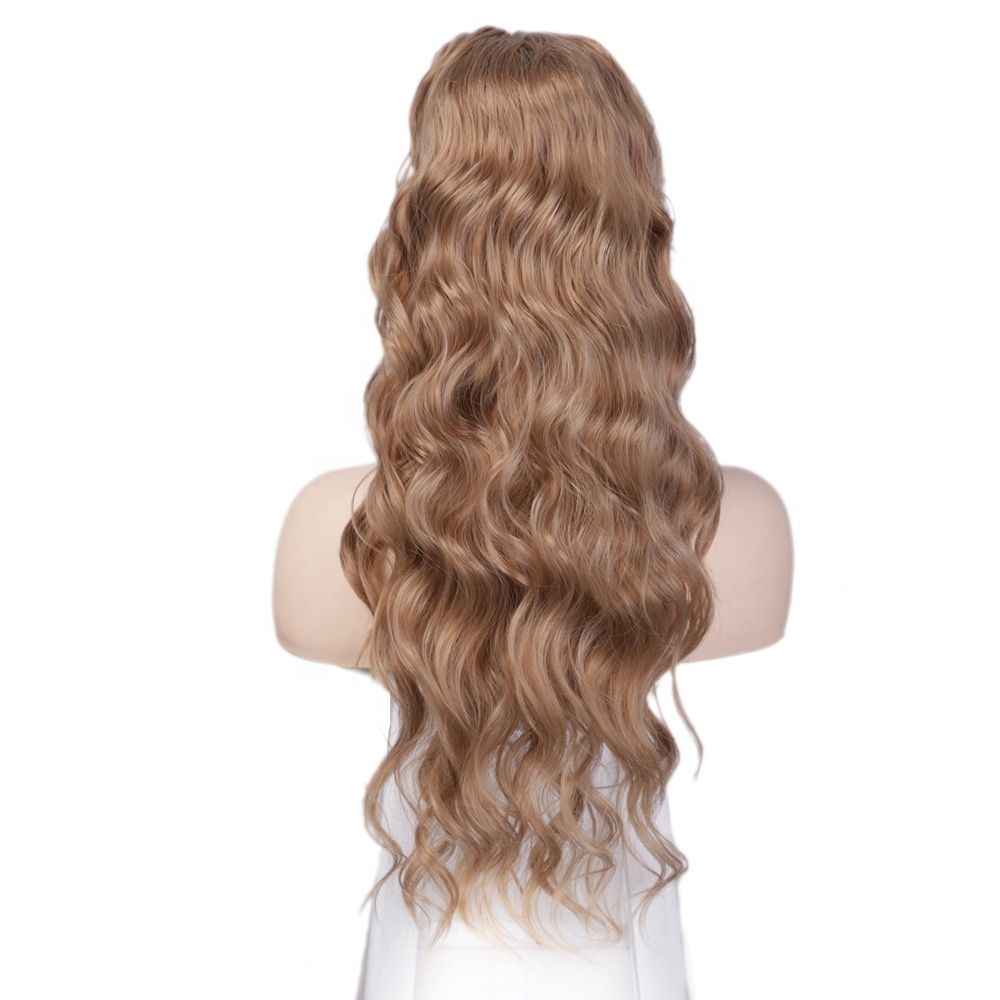TKL Hot selling beauty regular large curly wave synthetic hair ponytails for black women