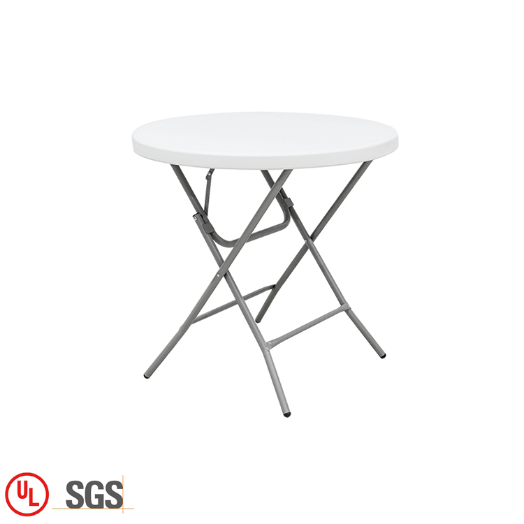 Factory direct sell white folding portable round banquet outdoor/home bar cocktail bar tables