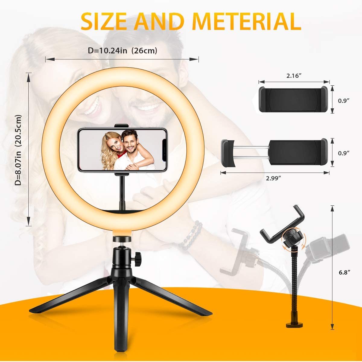 Лучшее качество Usb Beauty Video Studio Photo Circle лампа с регулируемой яркостью для селфи светодиодная кольцевая лампа с подставкой для штатива