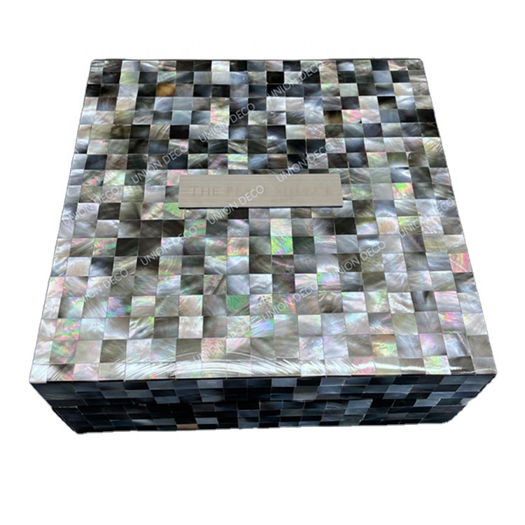 Custom Luxury Ring Box Ring Jewelry Box with Mother of Pearl Surface