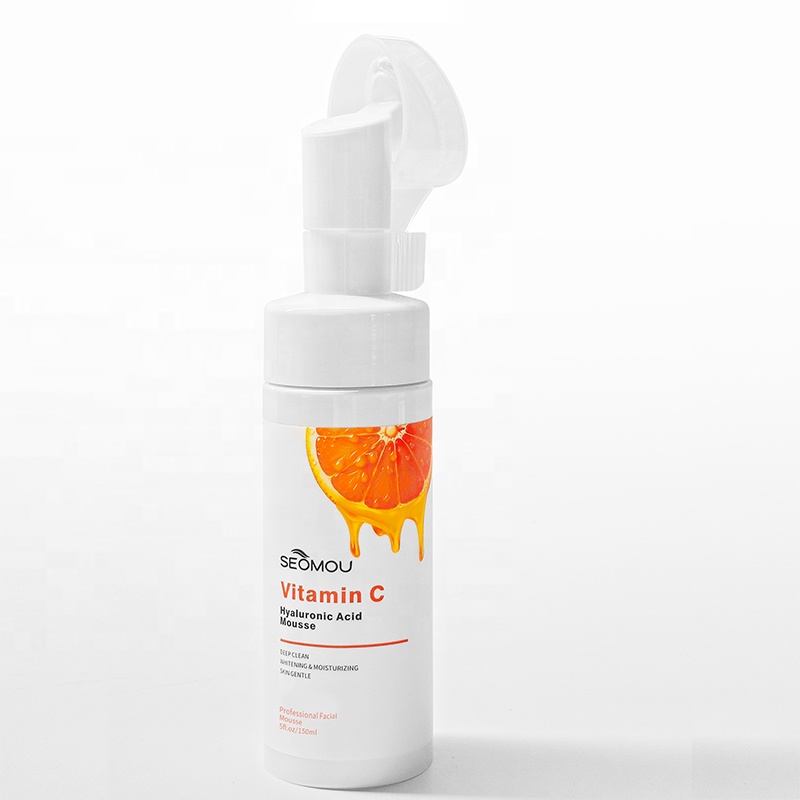 SEOMOU Cleanser acid Hyaluronic Acid Cleansing Foam Mousse Face wash VITAMIN C remover mousse