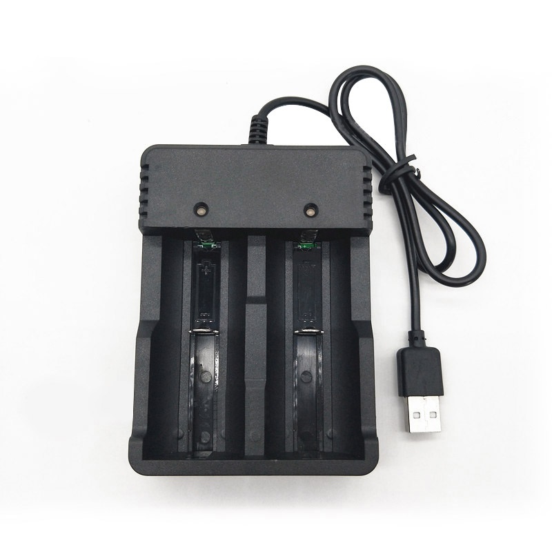 PUJIMAX Portable 2-Slot Lipo Battery Charger For 26650 1700 26700 21700 Battery USB Smart Charging Multiple Safety Protection
