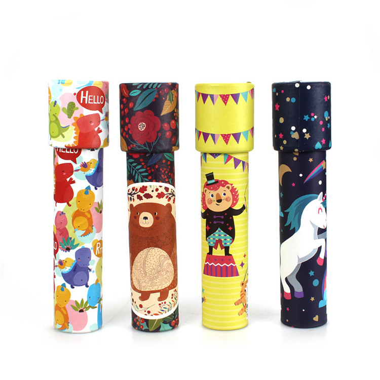 Large rotating kaleidoscope Magic variety interior view Flower tube children kindergarten toys