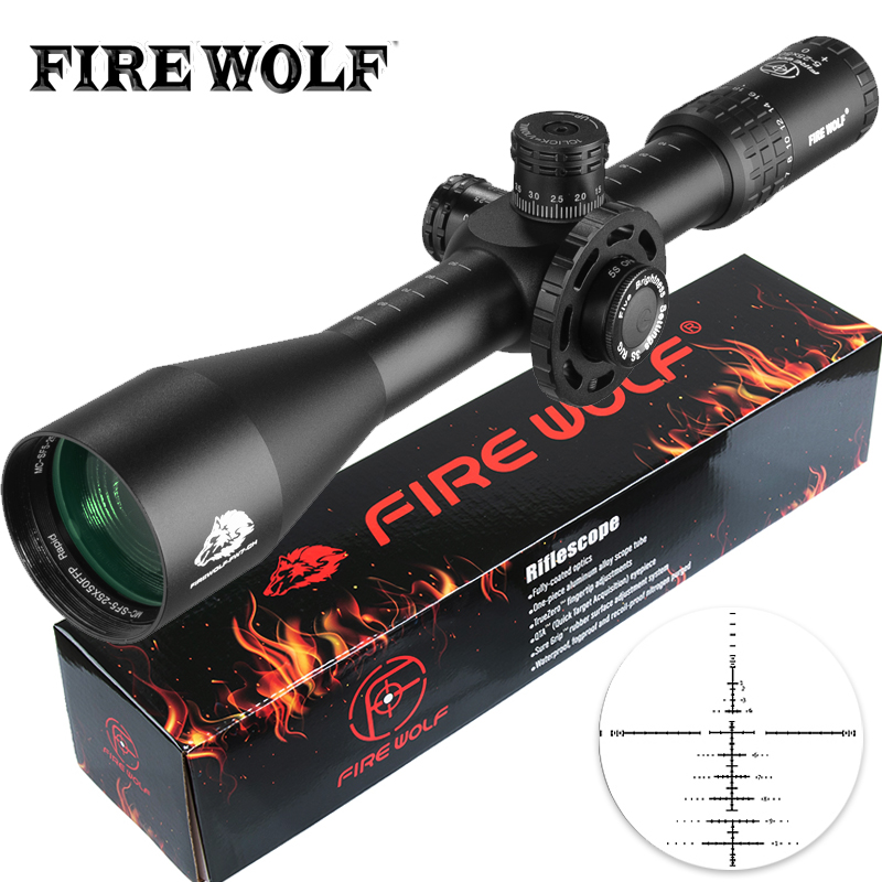 Тактический Оптический прицел FIRE WOLF afg, мощные прицелы и аксессуары 5-25X50, для спорта на открытом воздухе, охоты, первого фокусного самолета