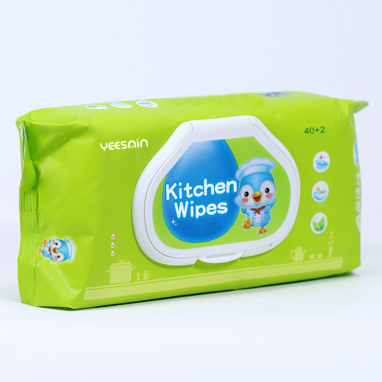 Private Label дешевые цены одноразовые кухонные чистящие влажные салфетки