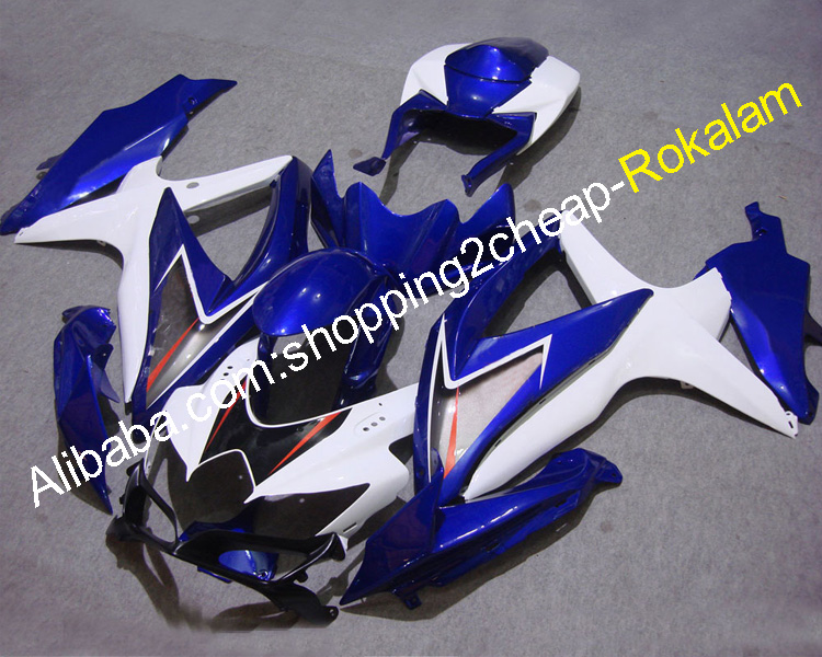GSXR600 GSXR750 обтекатель для Suzuki GSXR GSX-R 600 K8 750 2008 2009 2010 синие белые мотоциклы послепродажный комплект обтекателей