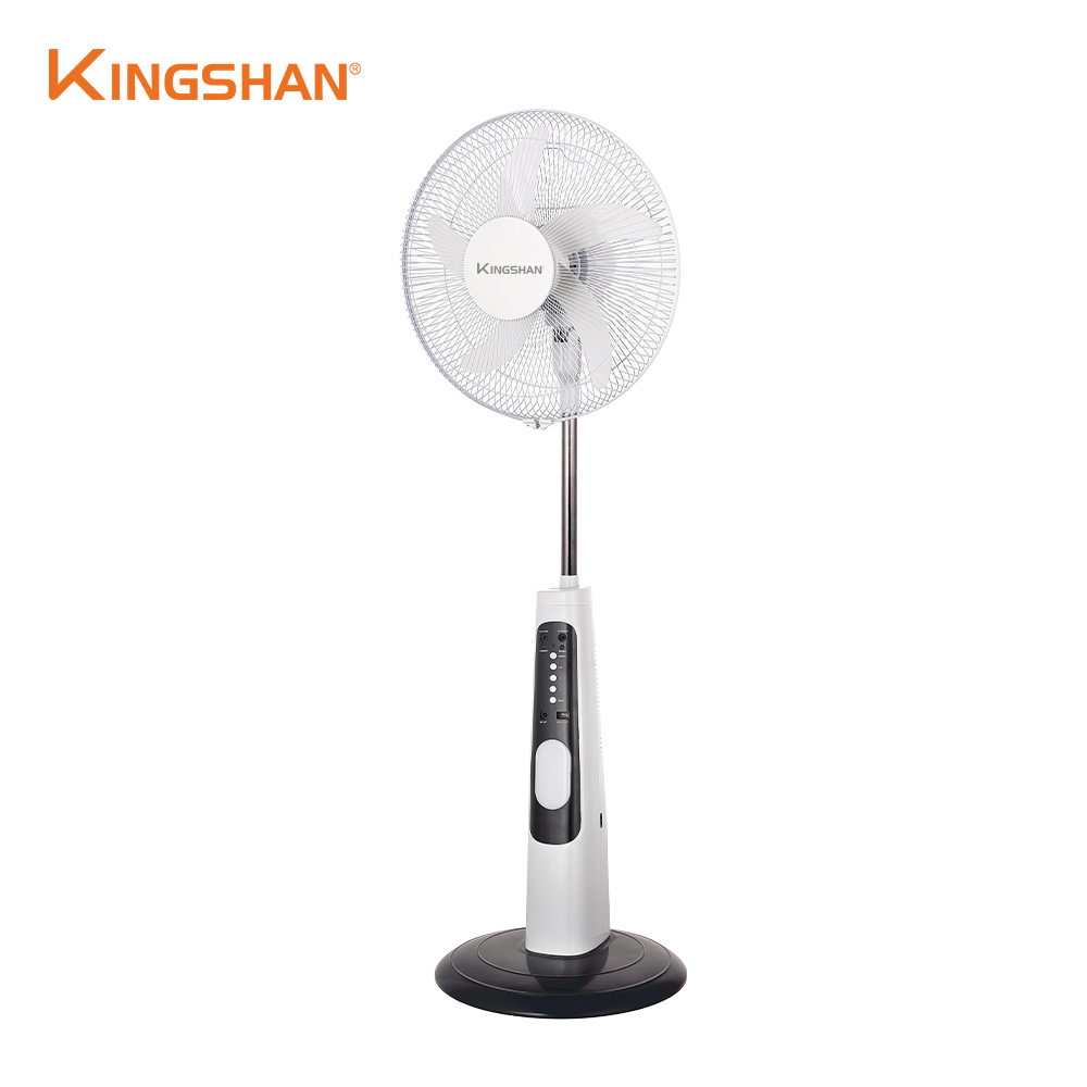 16/18 Inch Solar AC DC 12V 32 LED Light Remote Control Charging Fan Rechargeable Stand Fan for Cooling for Hotels