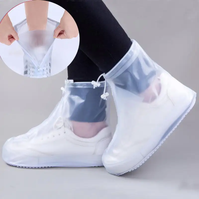 Wholesale Reusable Waterproof Anti-Slip PVC Rain Shoe Flat Overshoes Covers Boots