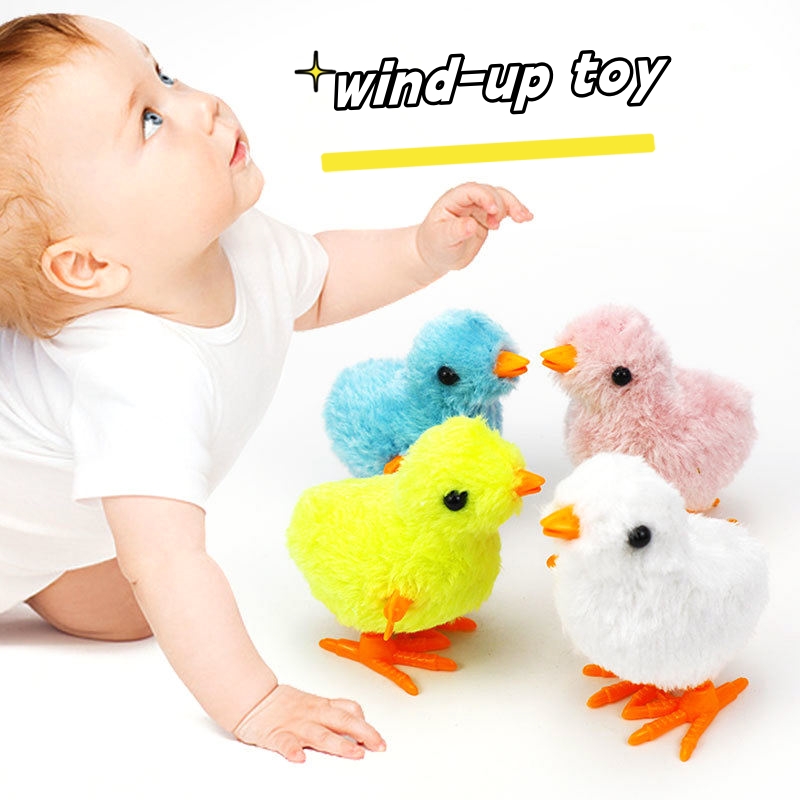 Hot-selling creative fun educational baby kids Other Clockwork Jump Clockwork animal toys Clockwork Chicken plush toys