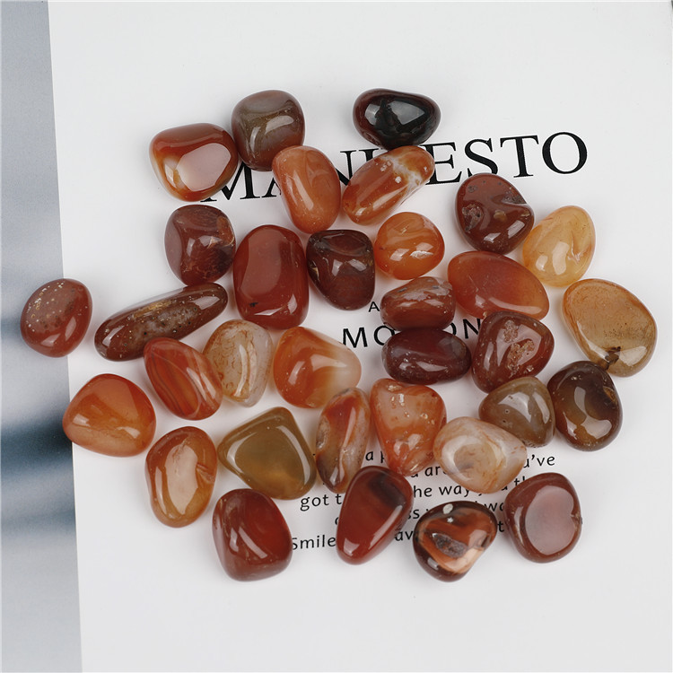 Natural High Quality Red Agate Carnelian Crystal Gravel Tumbled Stone Specimen For Healing