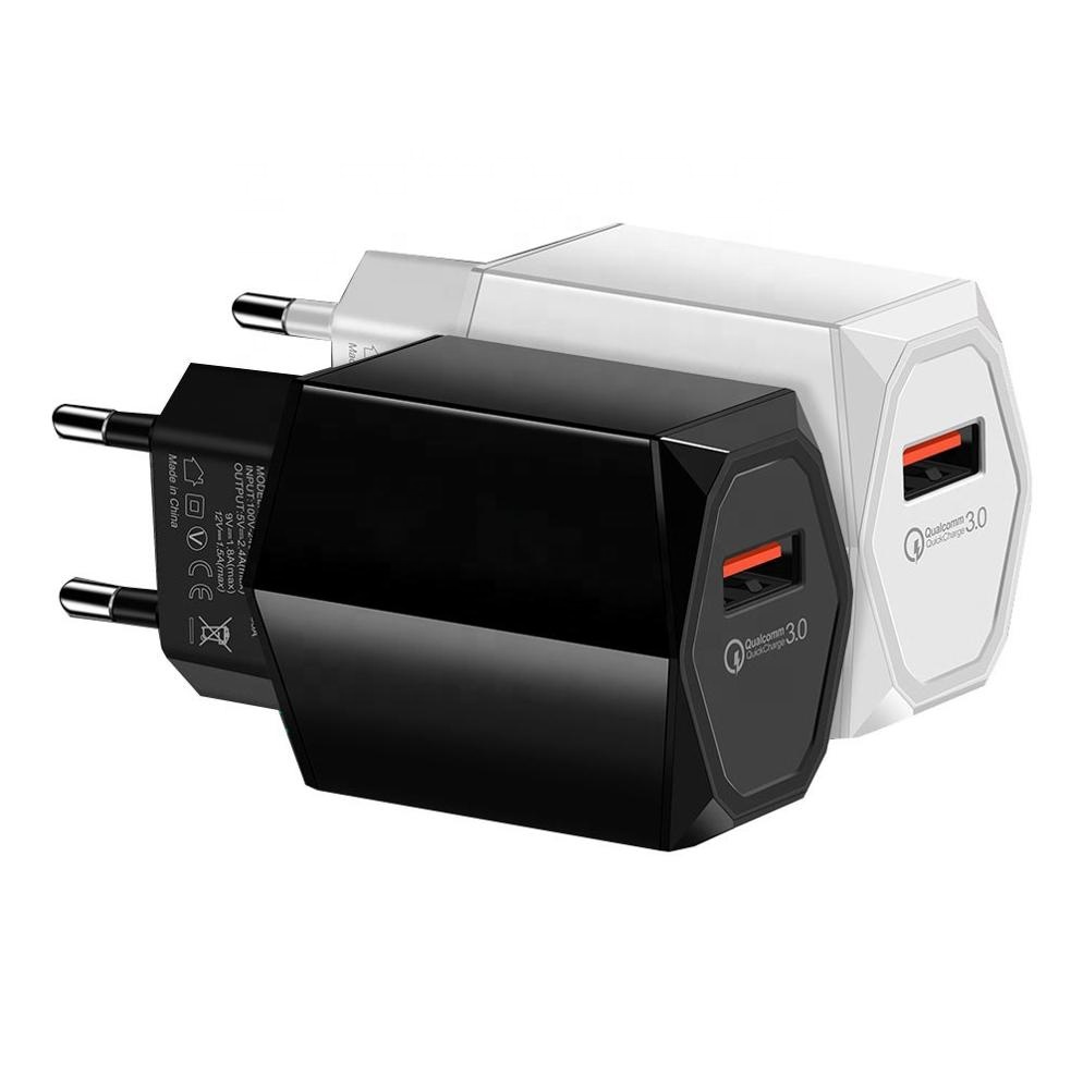 2020 Новая акция подарок QC3.0 настенное зарядное устройство с двойным USB портом адаптер для путешествий 5V/2.4A 9В/1.8A 12V/1.5A