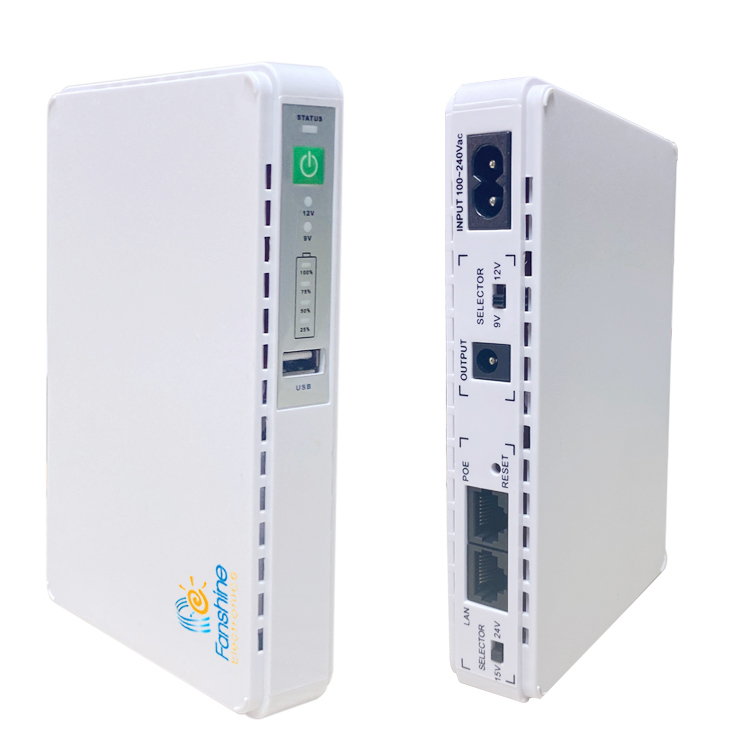 Портативный мини-ИБП Fanshine для Wi-Fi-роутера 18 Вт, мини-ИБП с POE 5 В, 9 В, 12 В, 15 В, 24 В, мини-ИБП постоянного тока