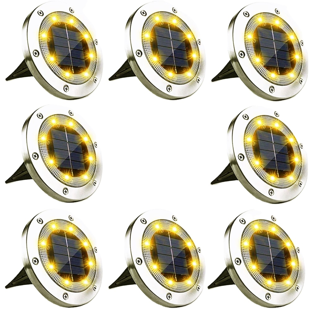 Led Solar Powered Outdoor Lamp Lighting Solar Ground Light Solar Ground Disk Light with ip report