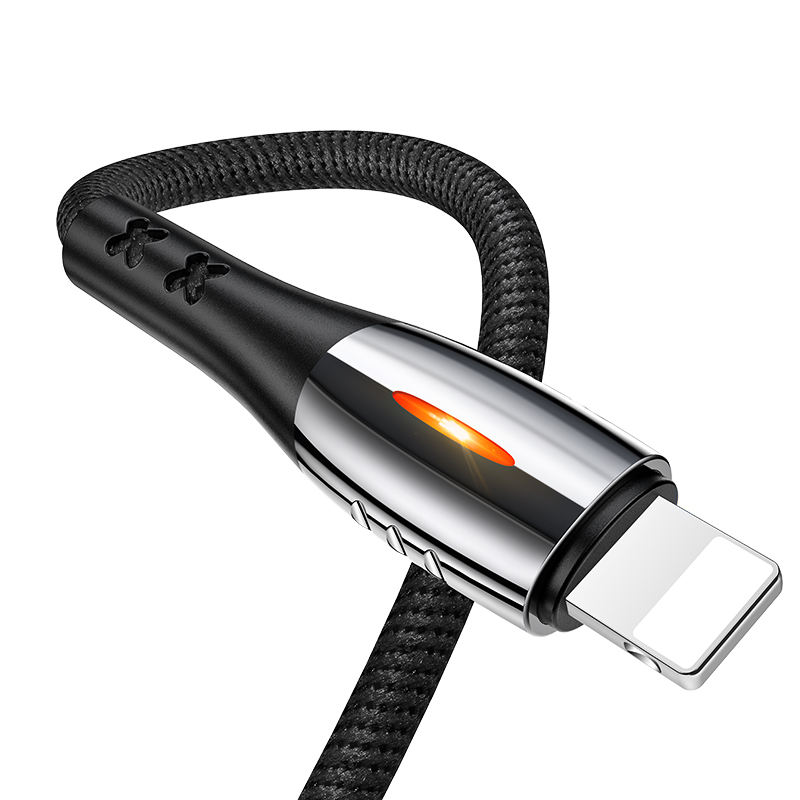 USAMS SJ344 U-Tone series high quality lighting cable smart power-off 1.2m usb charging cable