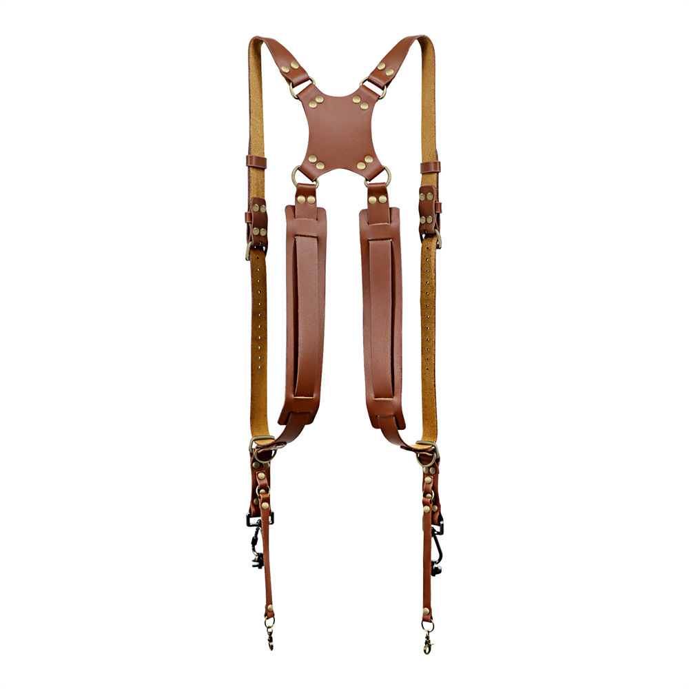 Custom Logo Camera Neck Strap Adjustable Double Shoulder leather dslr camera strap