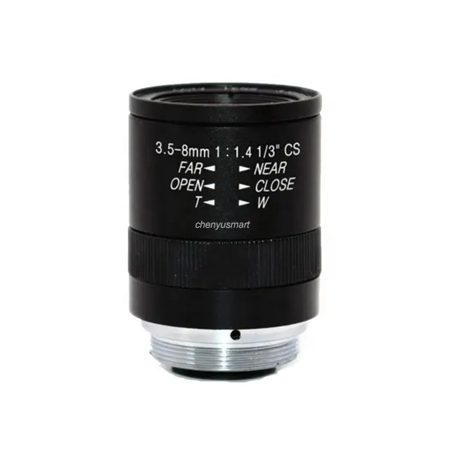 1/3" 3.5-8mm varifocal zoom CS mount cctv lens for industrial machine vision