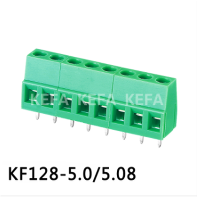 KF128-5.0/5,08 мм 300V/10A 24-12AWG PA66 UL94V-0 зеленый Клеммная колодка