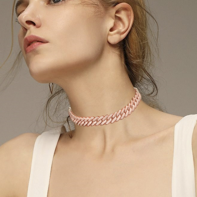 Хип-хоп 14k 18k Позолоченные ювелирные изделия зубец кубинское звено бриллиантовое колье набор Cadena Cubana мужское CZ Iced Out кубинское звено цепочка Ожерелье