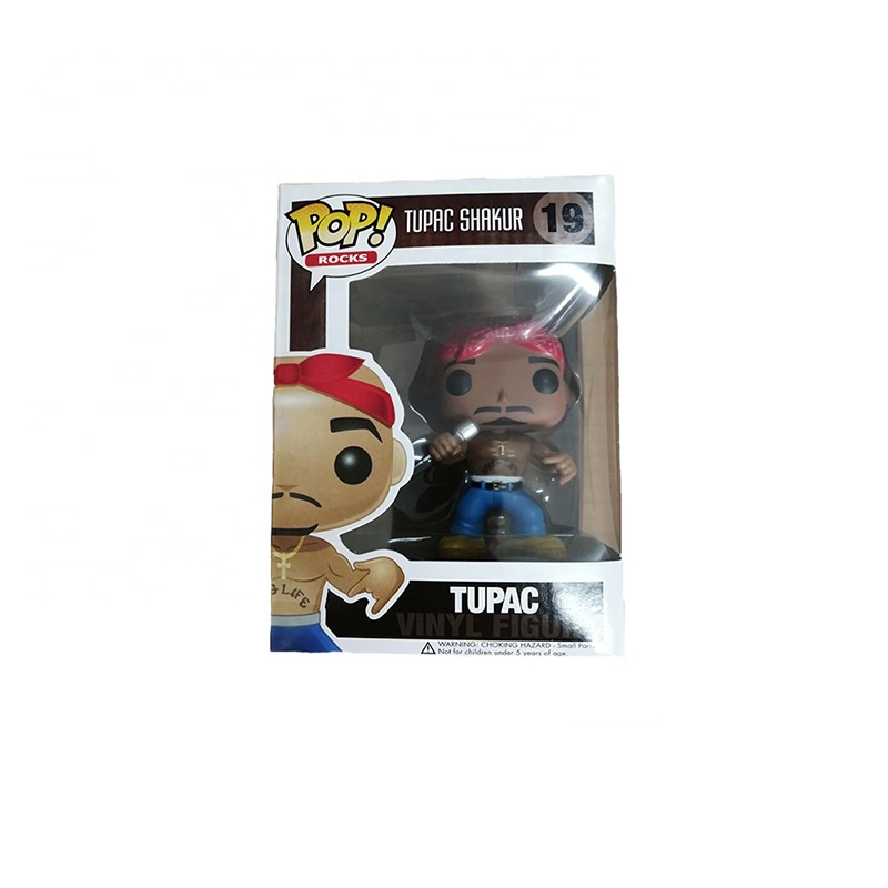 Funko Pop TUPAC SHAKUR Rapper TUPAC Милая экшн-фигурка Коллекционная модель игрушки оптовая продажа фигурки #19