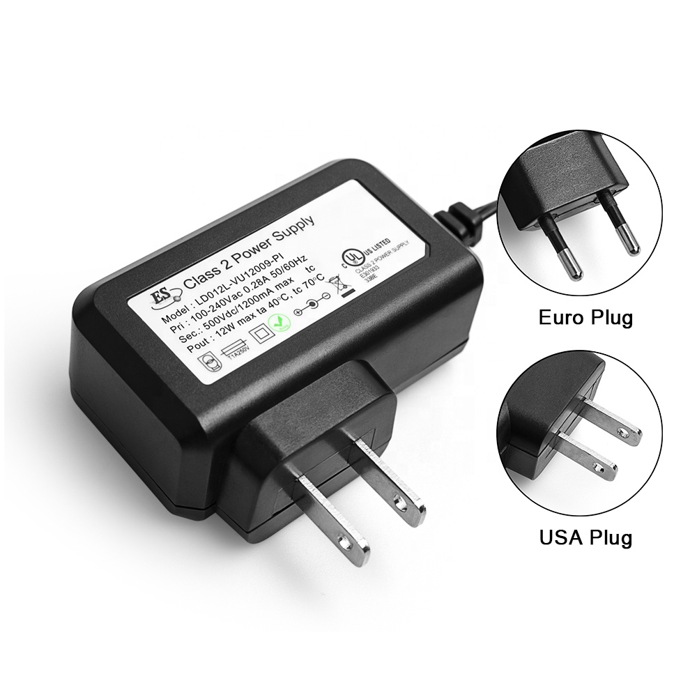 UL IP65 listed 12w 500ma 24v Constant Voltage led driver power supply 24v ac dc adapter power adapter