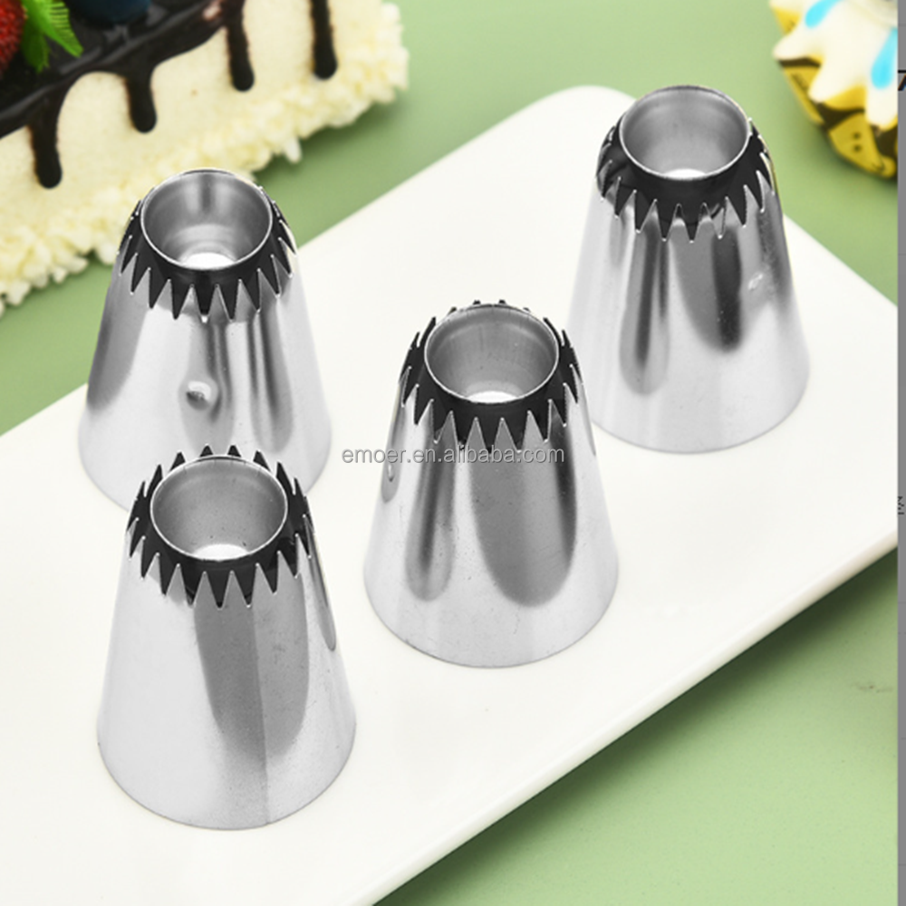 Stainless Steel 4 PCS Large Piping Tips Set