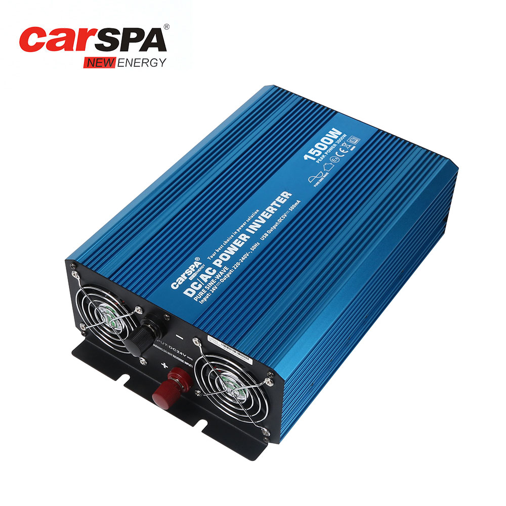 Инвертор мощности синусоидальной волны CARSPA 1500 Вт с функцией дистанционного управления USB опционально