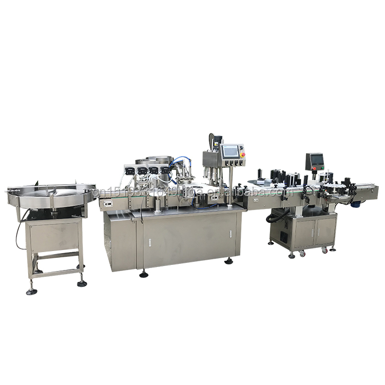 hot sell 10ml e-liquid bottle filling machine cbd oil bottle filling machine small bottle filling capping and labeling machine
