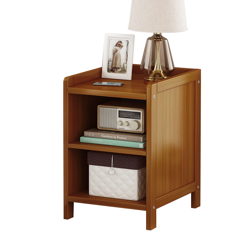 Smart Side/Nightstand Table - With 3 Cooling Drawer Slim Antique Nightstand Bamboo Nightstands For Bedroom Livingroom