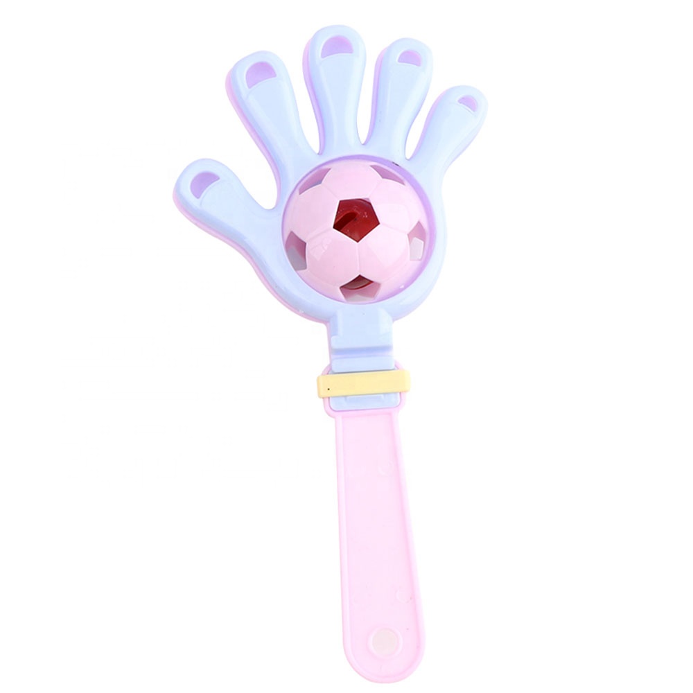 Promotion Cheap Plastic Small clap hand football bell in hand clapper