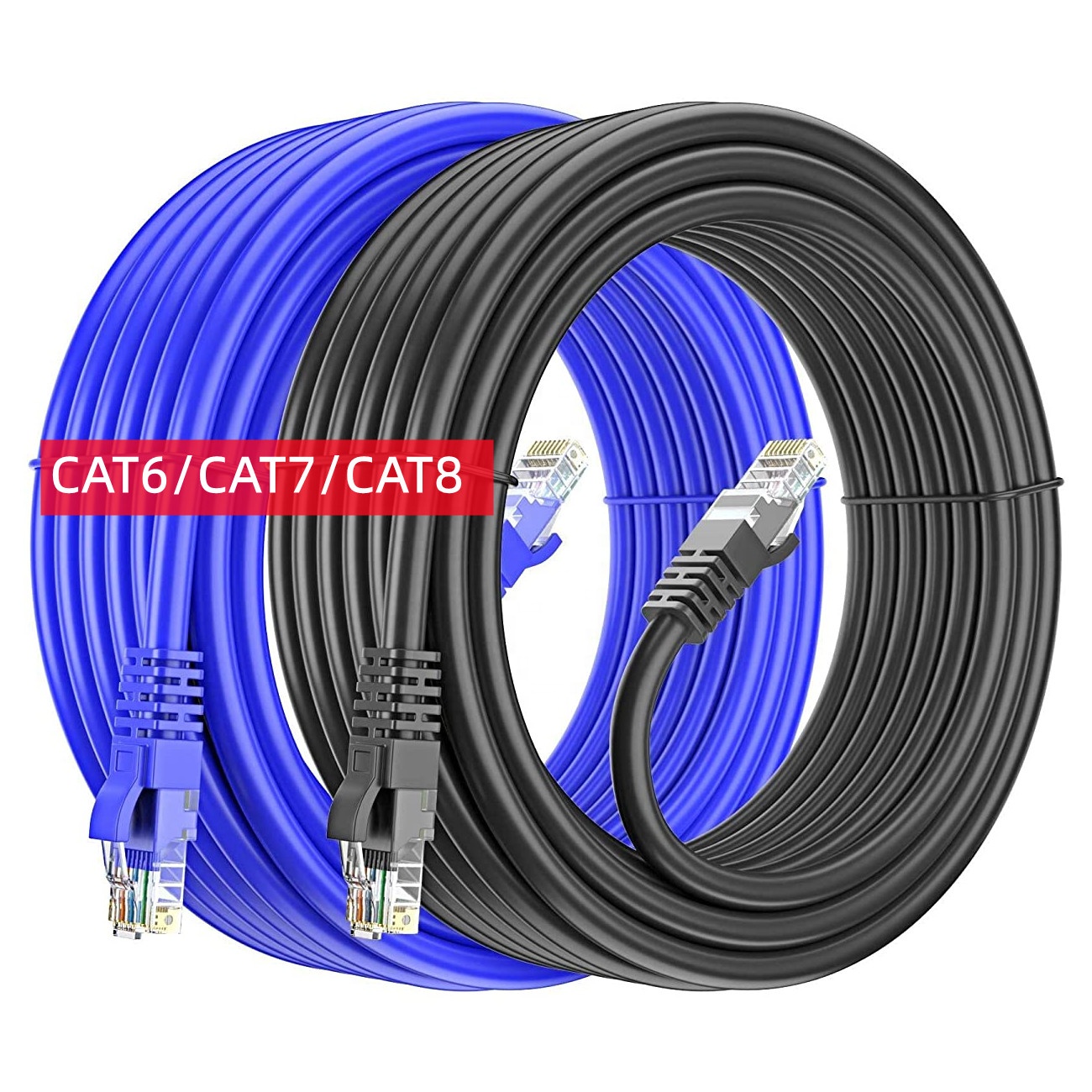 Паровые соединительные кабели SFTP на заказ, соединительные кабели RJ45, Cat 8, Cat 7, CAT 6, CAT5, CAT8, Cat 7, Ethernet сетевой Lan кабель 1 м, 2 м, 3 м, 5 м, 10 м, 20 м