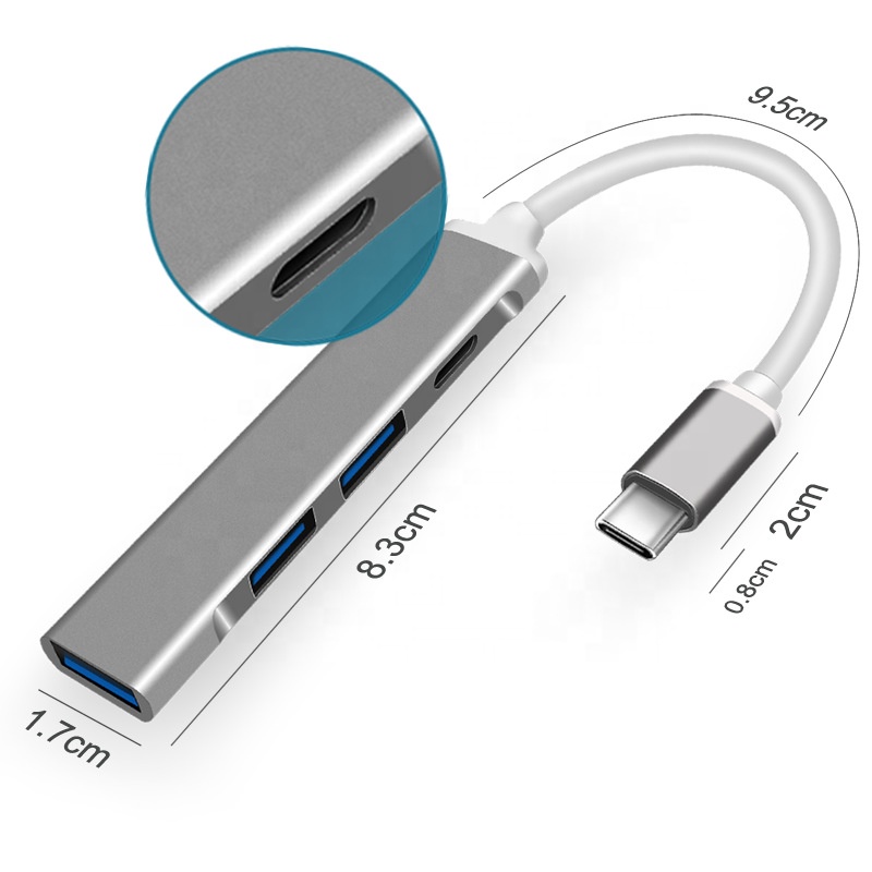 Частный режим USB 3,0 USB-хабы один буксир четыре типа C док-станции концентратор линии USB-Хаба