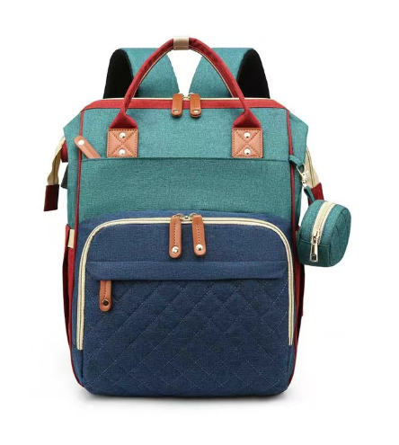 baby care essential things Multifunction Mummy Baby Diaper Stroller Straps Large Baby Bags with Bassinet Bed Mat Pad